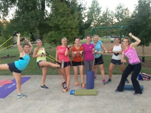 Girls working out and doing life together. Perfect afternoon at Molly's 6PM Cross Training at Pease Park. 